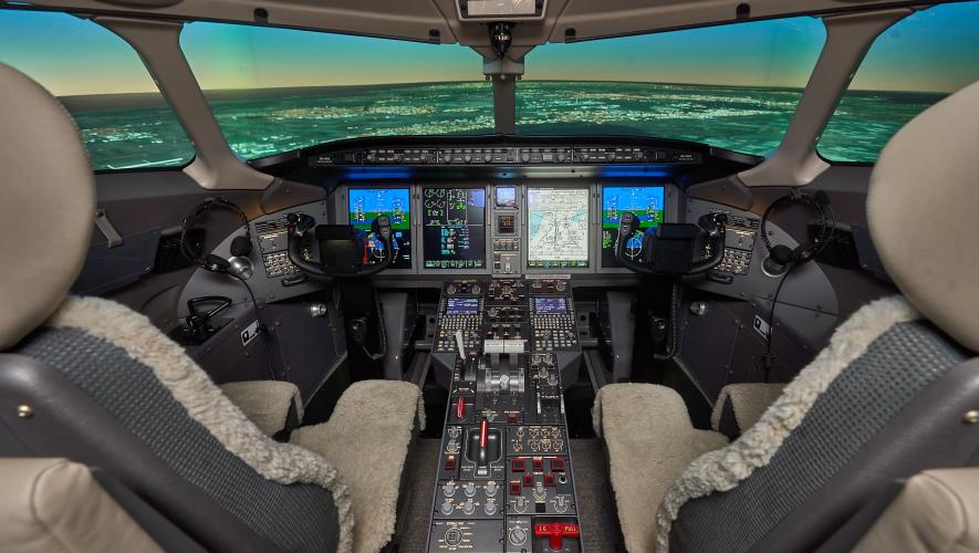 Bombardier Challenger 350 Level D full flight simulator