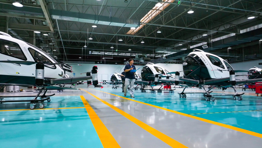 EHang's main production plant for eVTOL aircraft is at Yunfu in China