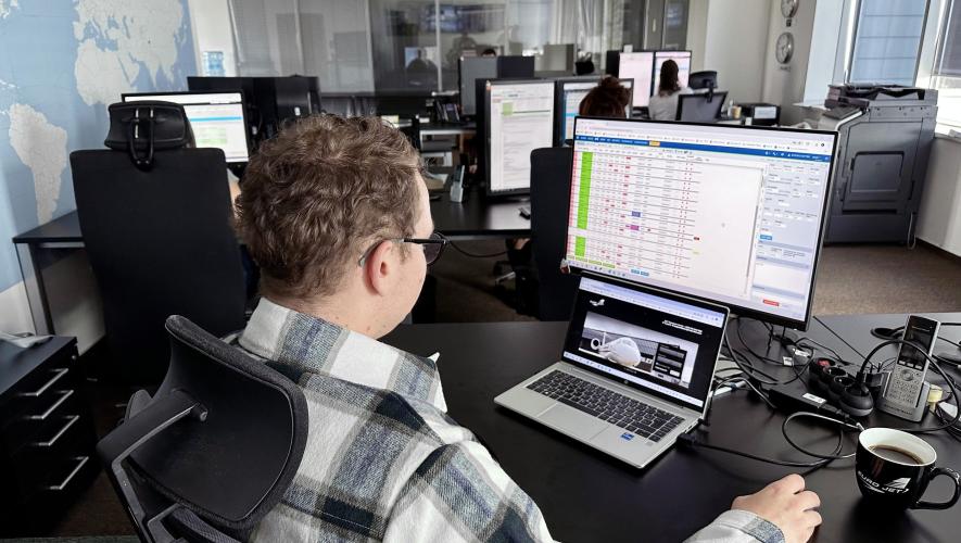 Euro Jet’s operations control center at the headquarters in Prague, Czech Republic.