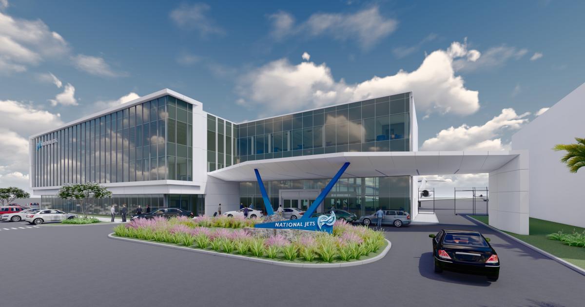 artist rendering of planned National Jets terminal