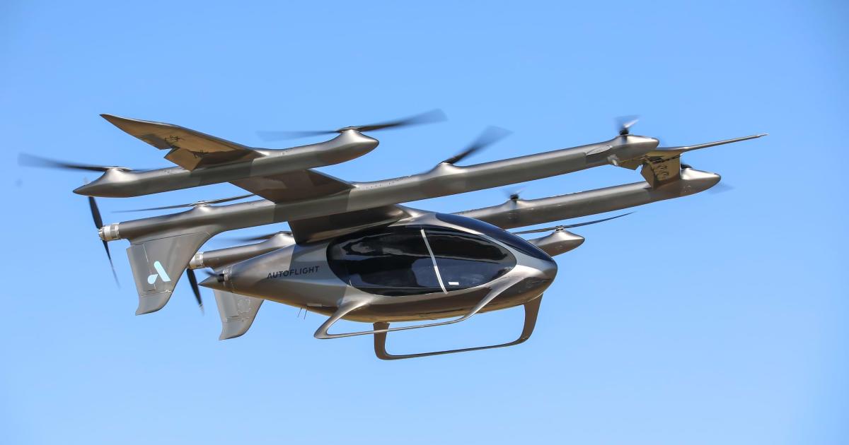 AutoFlight Prosperity eVTOL aircraft