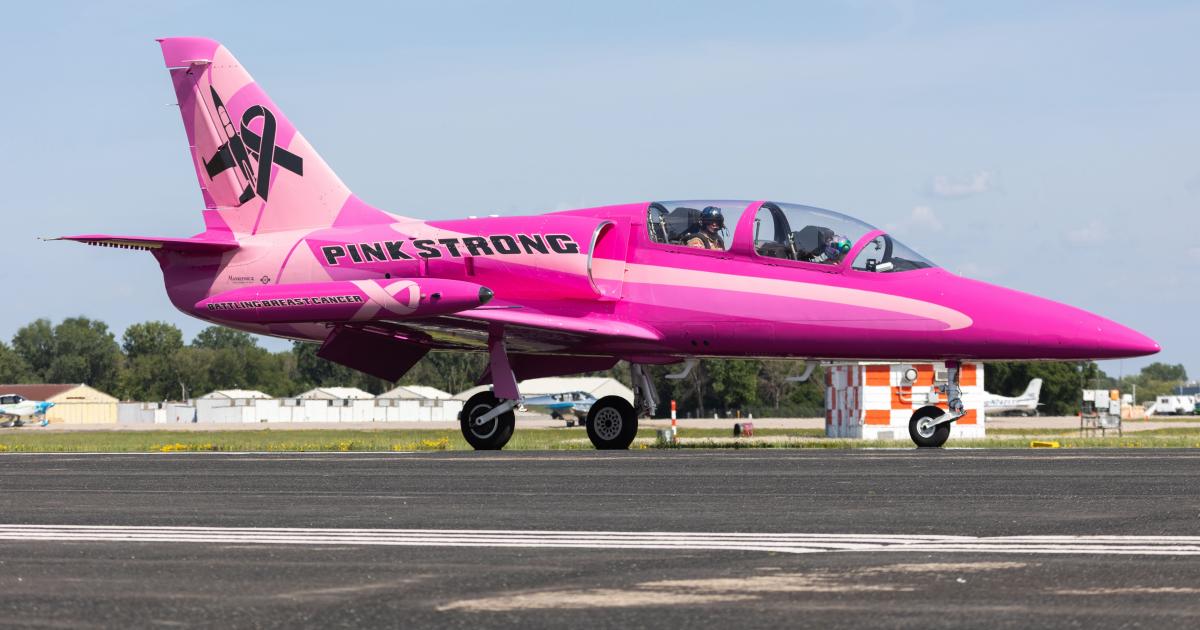 The Pink Jet piloted by Stephanie Goetz