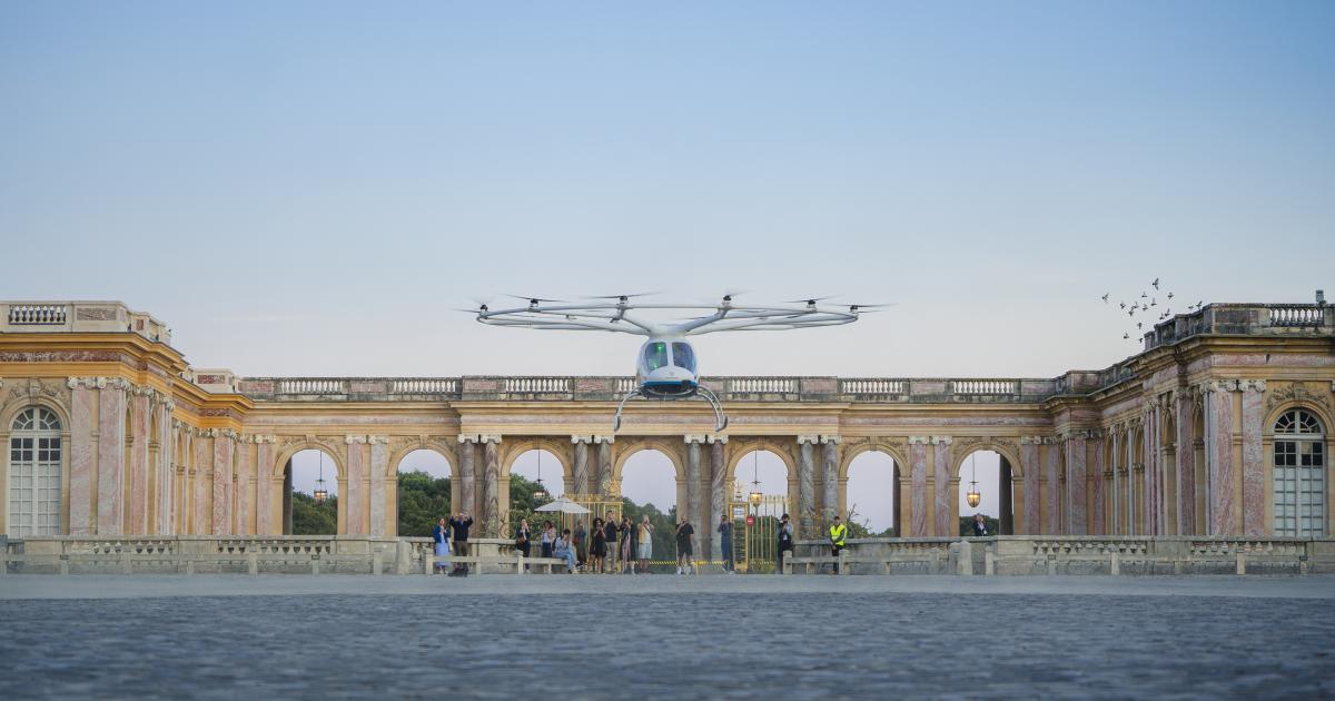 Volocopter eVTOL at the palace of Versailles